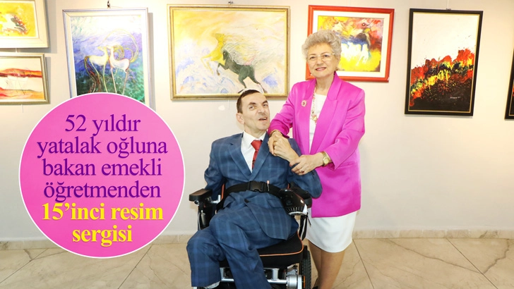 Emekli öğretmenden 15’inci resim sergisi